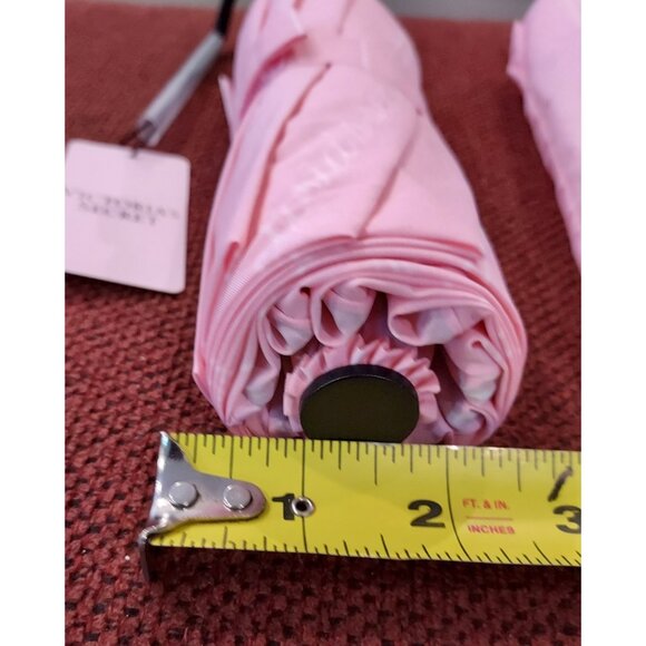 Victoria's Secret Pink Mini Striped Portable Logo Compact Travel Umbrella - Picture 4 of 6